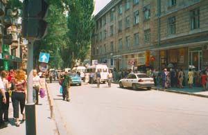 The Armeneasca Street - the busiest street in Chisinau